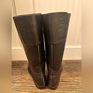 Prada knee high flat boots